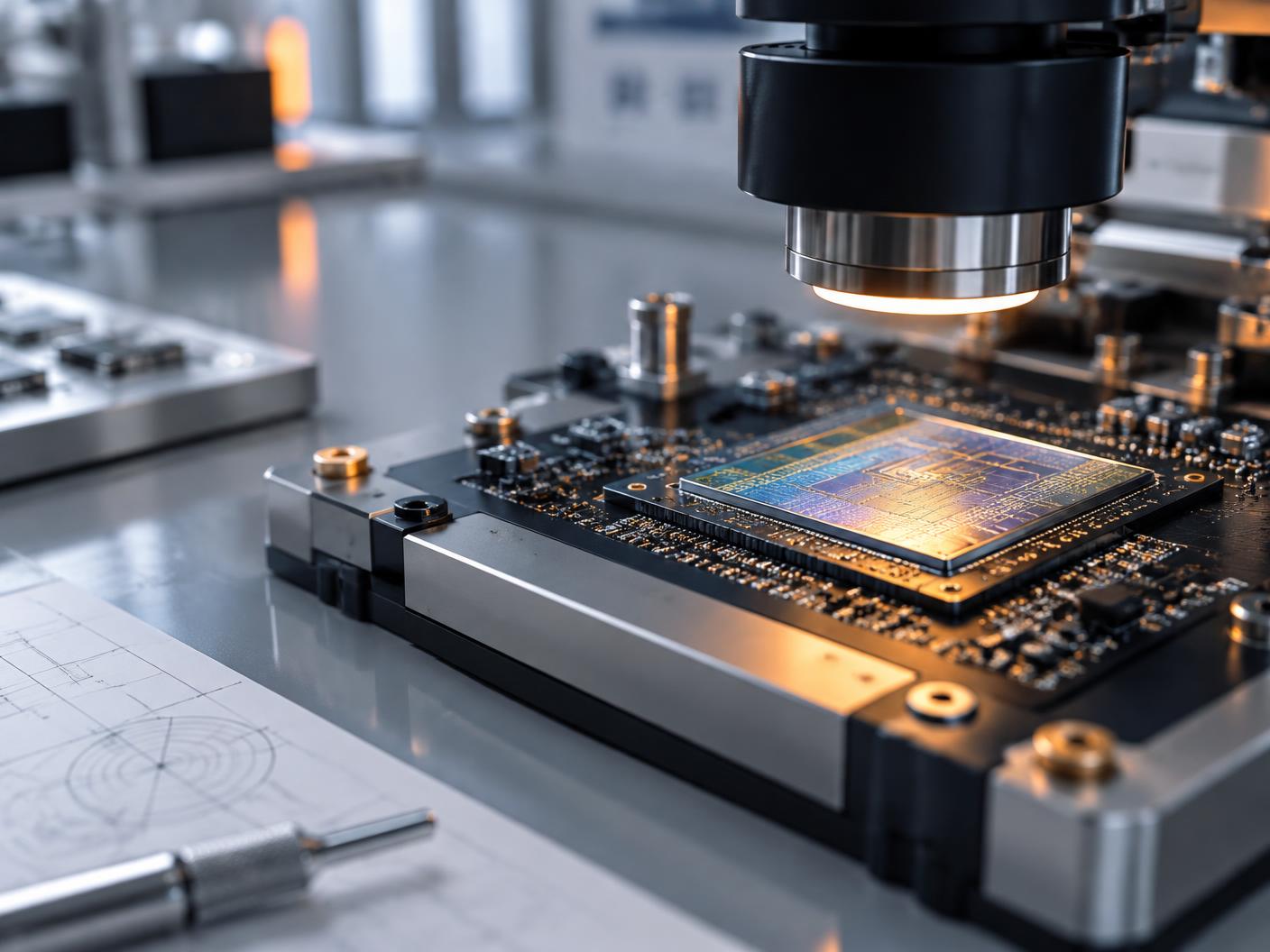 Precision semiconductor inspection representing technical evidence analysis