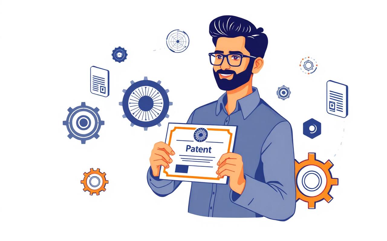 Founder holding a granted patent certificate — DPIIT startup patent benefits guide